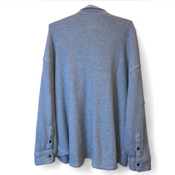 Aerie LumberJane Waffle Knit Shacket Overshirt – Gray Size Small - Picture 2 of 10